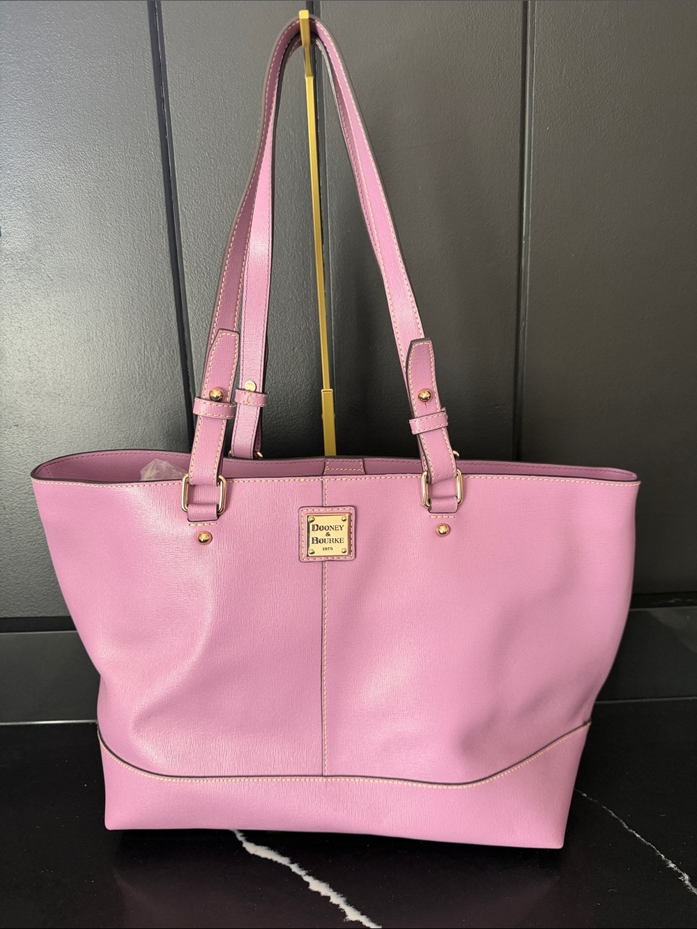 Dooney & Bourke Pink Leather Shoulder Tote